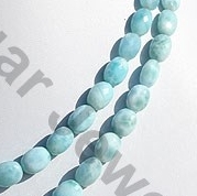 Larimar Gemstone Oval Faceted