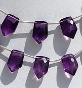 wholesale Amethyst Gemstone pentagon beads