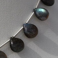 Labradorite Gemstone  Heart Briolette