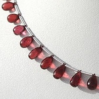 Rubellite Garnet  Tear Drops Briolette