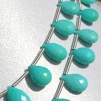 Sleeping Beauty Turquoise Flat Pear Briolette