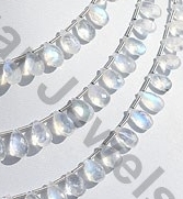Rainbow Moonstone Flat Pear Briolette