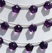 Amethyst Gemstone Polygon Diamond Cut