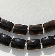 Smoky Quartz Gemstone  Faceted Rectangles