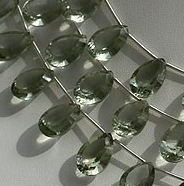 Green Amethyst Gemstone Concave Cut Pan