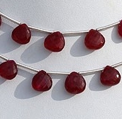 Ruby Gemstone Heart Briolette