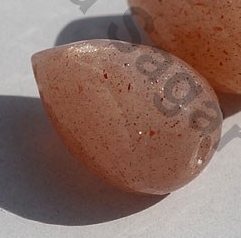 Pink Moonstone Half Drilled Gemstone