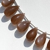 Coffee Moonstone Tear Drops Briolette
