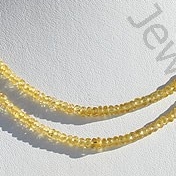 Yellow Sapphire  Faceted Rondelles