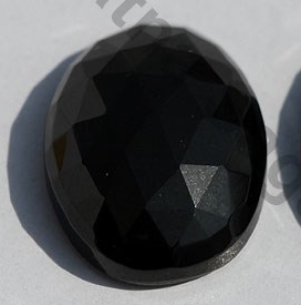 Black Spinel Rose Cut Cabochon