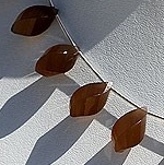 Coffee Moonstone Twisted Tear Drop shape.