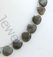 Labradorite Gemstone Twisted Heart Briolette