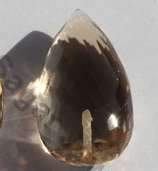 Champagne Citrine Half Drilled Gemstone