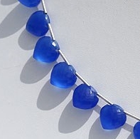 Navy Blue Chalcedony Betel Briolette