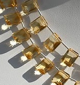 8 inch strand Citrine Gemstone  Octagons