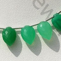 Chrysoprase Gemstone Conch Briolette