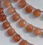 Orange Moonstone Heart Briolette