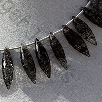 Black Rutilated Quartz  Dew Drops