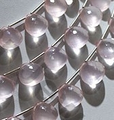 Rose Quartz Gemstone Heart Briolette