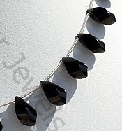 Black Spinel Gemstone Twisted Tear Drops