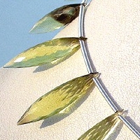 Bi-color Quartz  Dew Drops