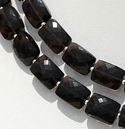 Smoky Quartz Gemstone  Faceted Rectangles