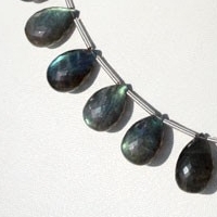 Labradorite Gemstone  Flat Pear Briolette