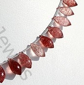 Strawberry Quartz Chandelier Briolette