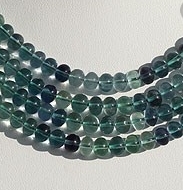 Fluorite Gemstone Plain Rondelle
