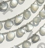 Grey Moonstone  Heart Briolette