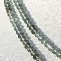 Moss Aquamarine  Faceted Rondelle