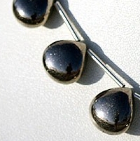 Pyrite Beads  Heart Plain