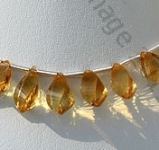 Honey Quartz Twisted Tear Drops