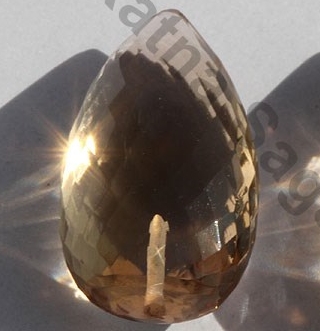Champagne Citrine Half Drilled Gemstone