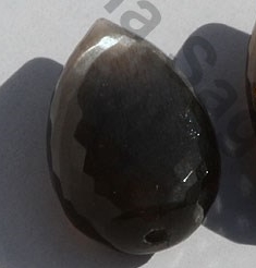 Black Moonstone Half Drilled Gemstones