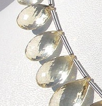 Scapolite Gemstone Flat Pear Briolette