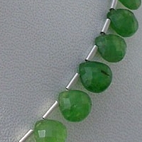 Tsavorite Gemstone Heart Briolette