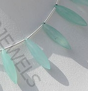 Dyed Blue Chalcedony dew drop shape
