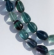16 inch strand Fluorite Gemstone Beads  Faceted Nuggets