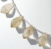 8 inch strand Golden Rutilated Quartz Chandelier Briolette