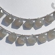 Grey Moonstone Polygon Diamond Cut