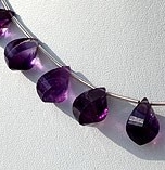 Amethyst Gemstone Twisted Tear Drops