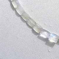 8 inch strand Rainbow Moonstone Faceted Rectangles