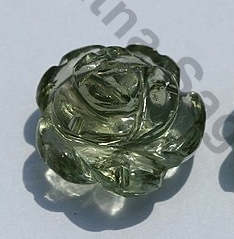 Green Amethyst Half Drilled Gemstones