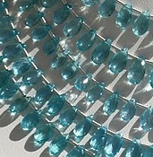 Apatite Gemstone Flat Pear Briolette
