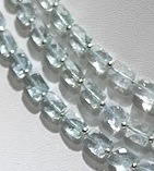 Aquamarine Gemstone  Faceted Rectangles