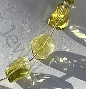 Lemon Quartz  Faceted Nuggets