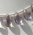 Ametrine Gemstone Beads  Flat Pear Briolette