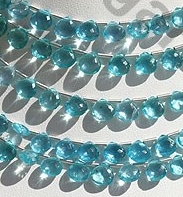 Apatite Gemstone Beads Heart Briolette