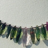 Tourmaline Gemstone Beads  Dew Drops